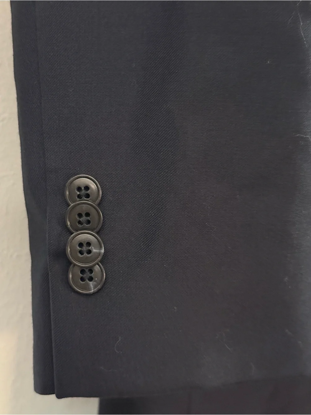 Jos. A. Bank 1905 Mens 40R Navy Blue Wool Sport Coat Blazer Paisley Lined